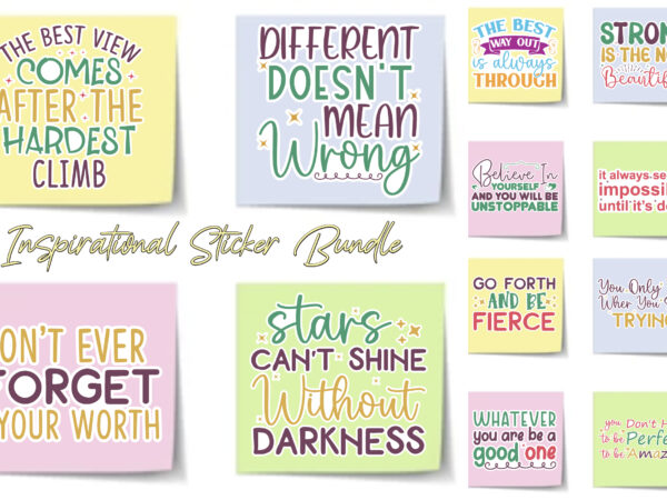 Inspirational sticker bundle t shirt design for sale