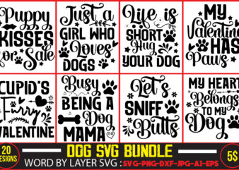 DOG SVG Bundle,Dog T-shirt Bundle,20 Designs,At Least My Dog Loves Me SVG Design,All You Need is Woof SVG Design,Dog Mega SVG ,T-shrt Bundle, 83 svg design and t-shirt 3 design