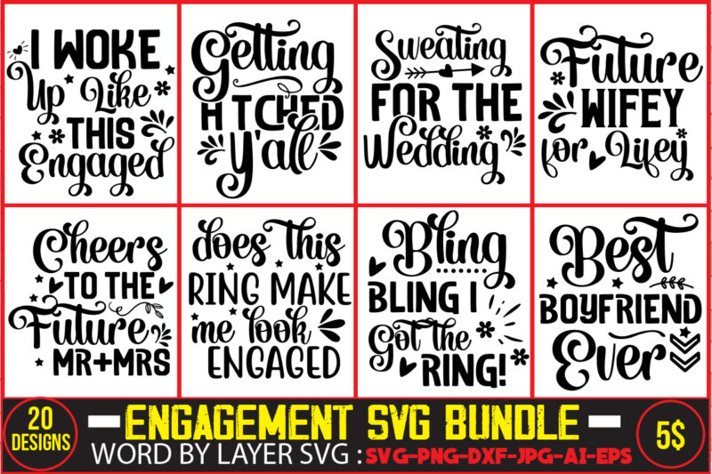 Engagement SVG Bundle,This is My Wedding Planning T-shirt Design,25th wedding anniversary shirt ideas 50th wedding anniversary, all white bridal party all white wedding party bachelor party, and bachelorette party bridal