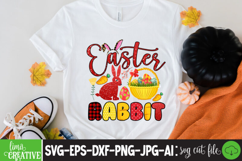 Easter Rabbit Sublimation PNG, Easter T-shirt Design Bundle ,a-z t-shirt design design bundles all easter eggs babys first easter bad bunny bad bunny merch bad bunny shirt bike with flowers