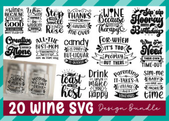 Wine Svg Design Bundle Files