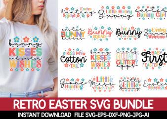 Retro Easter SVG Bundle,Easter SVG, Easter SVG Bundle, Easter PNG Bundle, Bunny Svg, Spring Svg, Rainbow Svg, Svg Files For Cricut, Sublimation Designs Downloads Easter SVG Mega Bundle, Easter SVG,