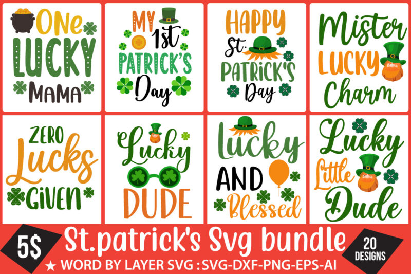 St. Patrick's Day T-Shirt Bundle ,St. Patrick's Day Svg design,St Patricks Day, St Patricks Png Bundle, St Patrick Day, Holiday Png, Sublimation Png, Png For Sublimation, Saint Patricks Day Bundle