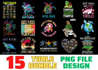 15 Turle shirt Designs Bundle For Commercial Use, Turle T-shirt, Turle png file, Turle digital file, Turle gift, Turle download, Turle design