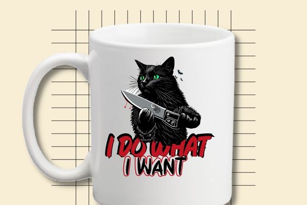 I do what i want knife in black cat’s hand scary halloween theme t-shirt design vector, vintage black cat red cup funny, cat t-shirt, cats lovers, special daughter,