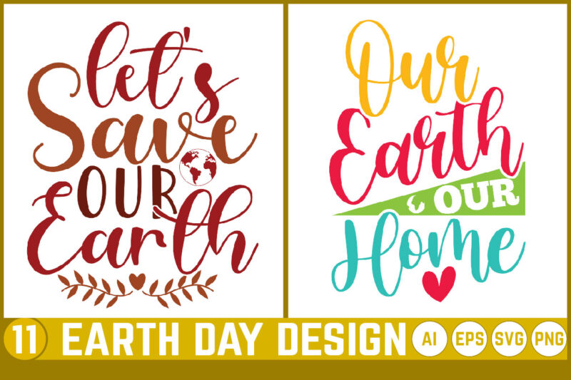 earth day graphic shirt bundle, happy earth gift tee greeting illustration design