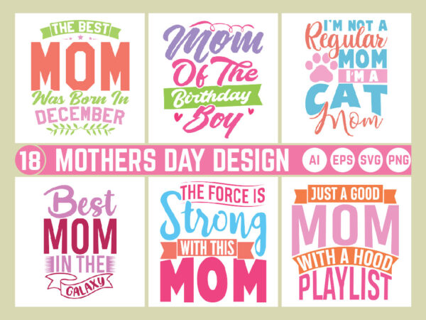 Mothers day t shirt bundle, best mom mothers day greeting, happy mom birthday gift tee design