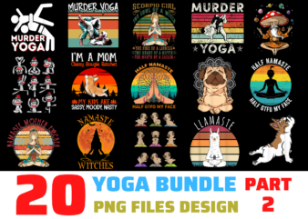 20 Yoga PNG T-shirt Designs Bundle For Commercial Use Part 2, Yoga T-shirt, Yoga png file, Yoga digital file, Yoga gift, Yoga download, Yoga design