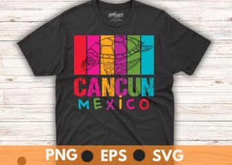 Cancun, Mexico, Sea Turtle, Beach T-Shirt design vector, exico, Summer