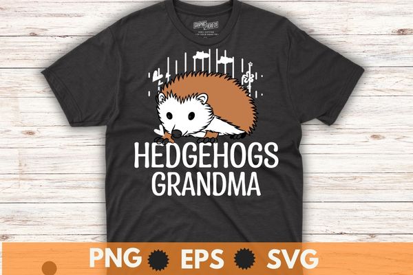 Hedgehogs grandma funny hedgehogs wild-animal lover t-shirt design vector