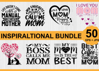 Mother’s day t-shirt bundle print template, typography design for mom mommy mama daughter grandma girl women aunt mom life child best mom adorable shirt