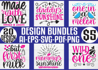 Baby T-shirt And SVG Design Bundle