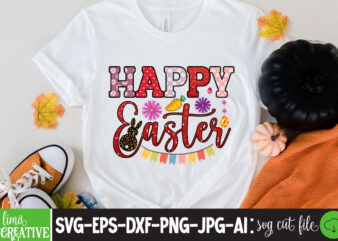 Happy Easter Sublimation PNG, Easter T-shirt Design Bundle ,a-z t-shirt design design bundles all easter eggs babys first easter bad bunny bad bunny merch bad bunny shirt bike with flowers
