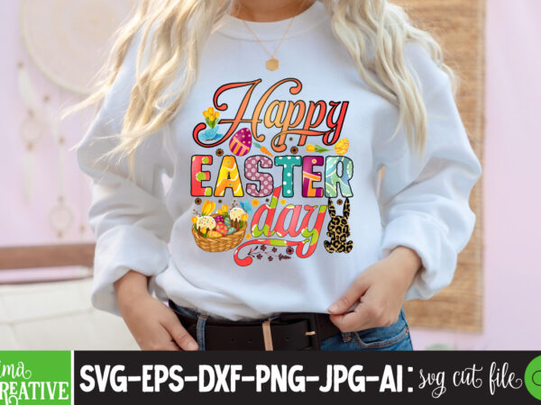Happy easter day sublimation png, easter t-shirt design bundle ,a-z t-shirt design design bundles all easter eggs babys first easter bad bunny bad bunny merch bad bunny shirt bike with