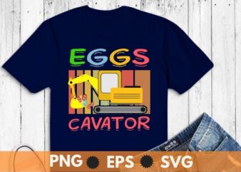 Eggs-Cavator Bunny Toy Excavator, Funny Boy Girl Kid T-Shirt, Eggs-Cavator, Bunny, Toy Excavator,