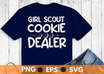 Cookie Dealer Scout Bake Shop Owner Bakery Bakes Cookies T-Shirt design vector, Cookie Dealer Scout, Bake Shop Owner, Bakery, Bakes, Cookies T-Shirt, selling cookies, cooking lovers, funny cookie outfit, cookie