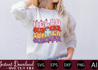 Hello Summer t-shirt design,Summer Cut Files, Cricut Cut Files, Silhouette Files, Summer Svg, Summer Quote Svg, Summer Saying Svg, Summer Svg Designs, Hello Summer Svg Summer Vacation SVG Bundle, Adventure