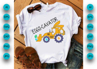 Eggs Cavator, Happy Easter t-shirt design with bunny face, apparel, typography, vector, eps 10, Colorful Bunny t-shirt,Retro Easter Shirt