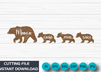 Bear mama Baby Mama, Mother’s Day UK, Happy Mother’s Day 2023, March 19, Best Mom Day, Shirt Print Template t shirt template