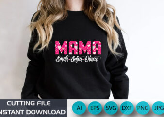 Mama With Babies Name, Mother’s Day UK, Happy Mother’s Day 2023, March 19, Best Mom Day, Shirt Print Template