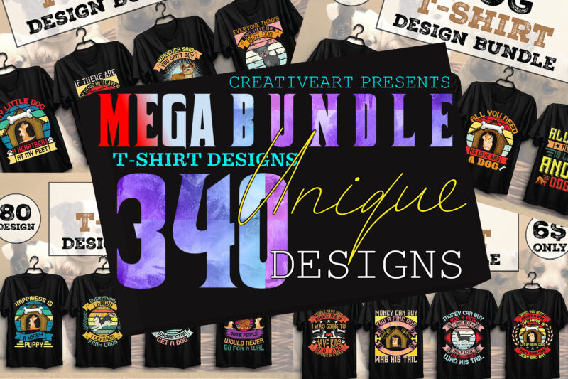 Big Dog T-shirt Design Bundle