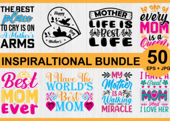 Mother’s day t-shirt svg bundle print template, typography design for mom mommy mama daughter grandma girl women aunt mom life child best mom adorable shirt