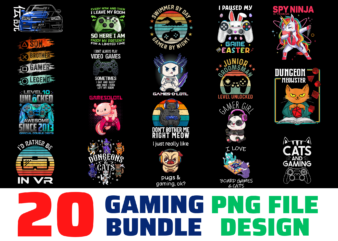 20 Gaming t-shirt bundle designs,on sell design,game t shirt, minecraft shirt; gamer shirt; video game t shirts; video game shirts; i paused my game to be here shirt; imposter t