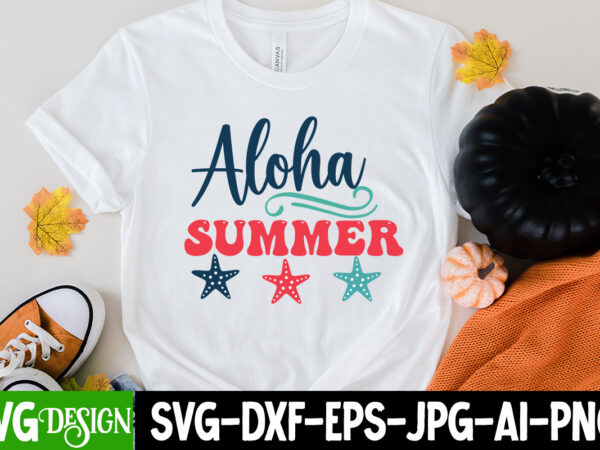 Aloha summer svg cut file, aloha summer t-shirt design, summer bundle png, summer png, hello summer png, summer vibes png, summer holiday png, salty beach png, beach life png, sublimation
