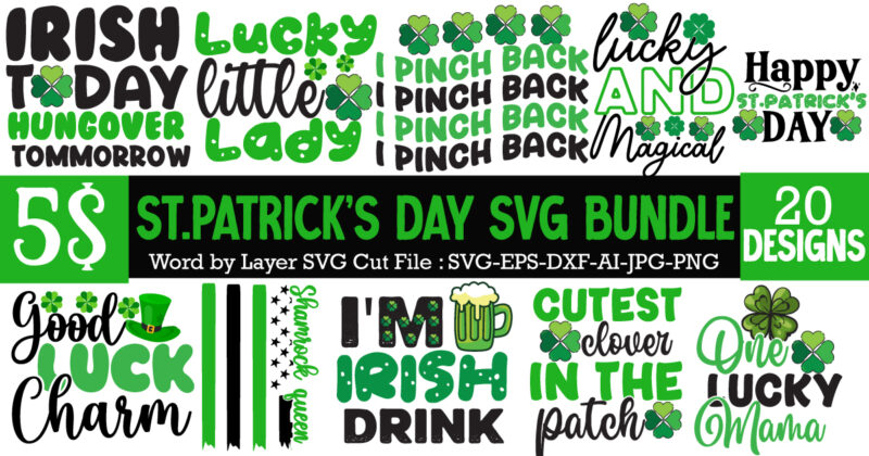 St. Patrick's Day T-Shirt Bundle ,St. Patrick's Day Svg design,St Patricks Day, St Patricks Png Bundle, St Patrick Day, Holiday Png, Sublimation Png, Png For Sublimation, Saint Patricks Day Bundle