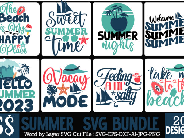 Summer t-shirt bundle, summer svg bundle, beach vibes t-shirt design, beach vibes svg cut file, summer bundle png, summer png, hello summer png, summer vibes png, summer holiday png, salty