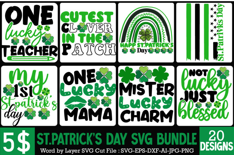 St. Patrick's Day T-Shirt Bundle ,St. Patrick's Day Svg design,St Patricks Day, St Patricks Png Bundle, St Patrick Day, Holiday Png, Sublimation Png, Png For Sublimation, Saint Patricks Day Bundle