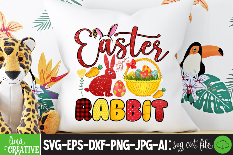 Easter Rabbit Sublimation PNG, Easter T-shirt Design Bundle ,a-z t-shirt design design bundles all easter eggs babys first easter bad bunny bad bunny merch bad bunny shirt bike with flowers