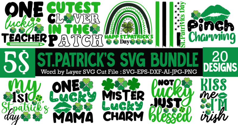 St. Patrick's Day T-Shirt Bundle ,St. Patrick's Day Svg design,St Patricks Day, St Patricks Png Bundle, St Patrick Day, Holiday Png, Sublimation Png, Png For Sublimation, Saint Patricks Day Bundle