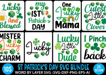 St.Patrick’s Day SVG Bundle, Happy St.Patrick’s Day SVG Bundle , Happy St.Patrick’s Day Sublimation Bundle, my 1st Patrick s Day T-Shirt Design, my 1st Patrick s Day SVG Cut File,