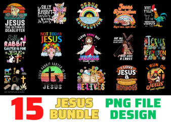 15 Jesus shirt Designs Bundle For Commercial Use, Jesus T-shirt, Jesus png file, Jesus digital file, Jesus gift, Jesus download, Jesus design