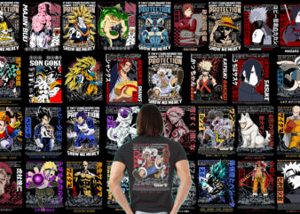 1K+ anime t shirt design bundles