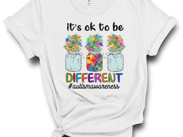 Autism awareness acceptance women kid its ok to be different t-shirt pc