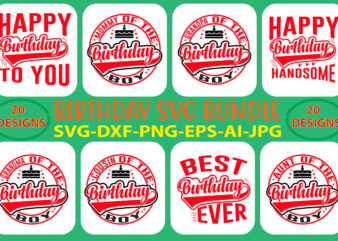 Birthday SVG Bundle, Vintage Birthday SVG Bundle