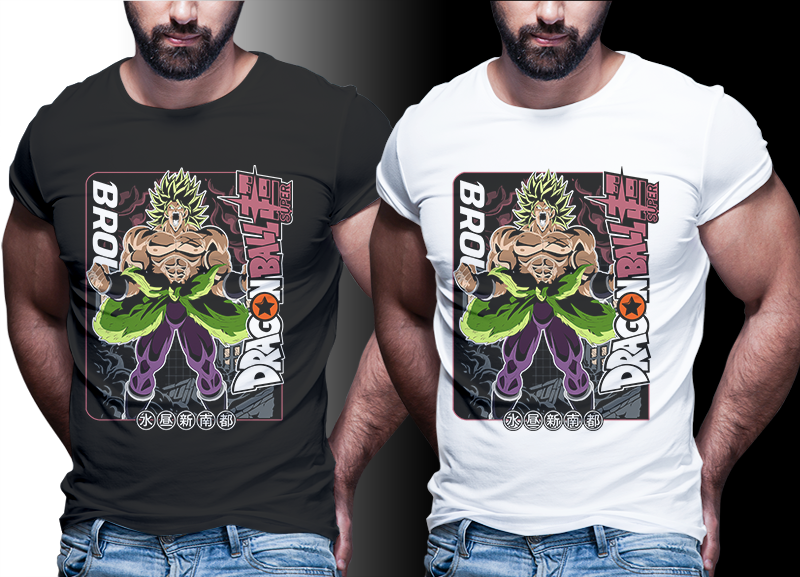 76 GOKU DRAGON BALL TSHIRT DESIGN BUNDLE FOR SHIRT BLACK AND WHITE [PART#07]