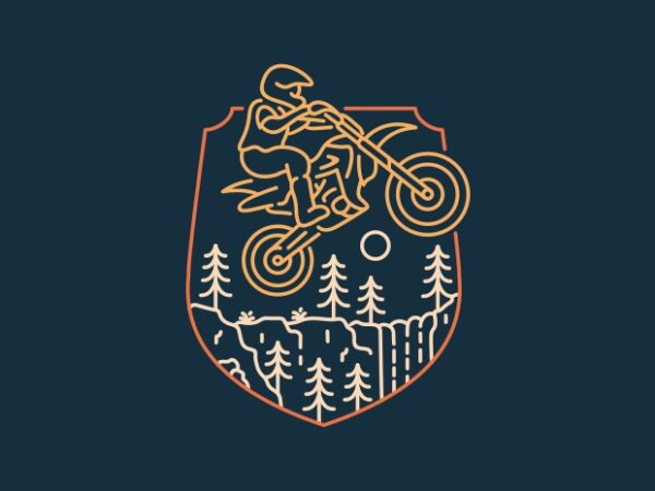 Dirt bike motocross 1 t shirt vector illustration