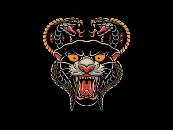 Roar and snake t shirt design online