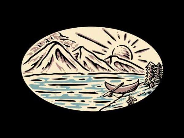 Beautiful Lake t shirt template Beautiful Lake t shirt template