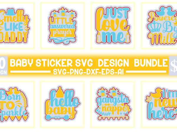 Baby sticker svg design bundle