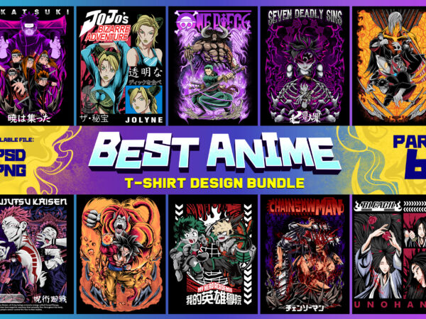 Best anime t-shirt design bundle – part 6