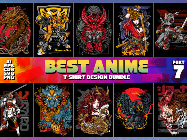 Best anime t-shirt design bundle – part 7