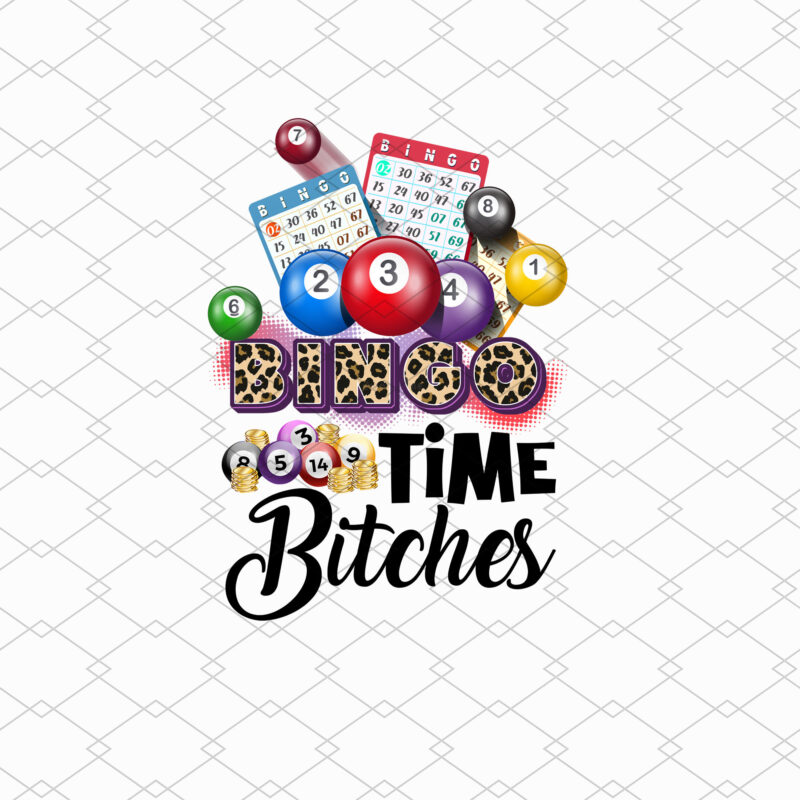Bingo Time Bitches Bingo Lady Player Grandma Mom Gamble NL 1403