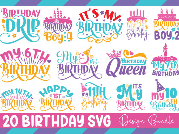 Birthday svg design bundle