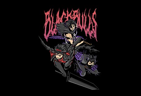 Blackbulls black clover t shirt template