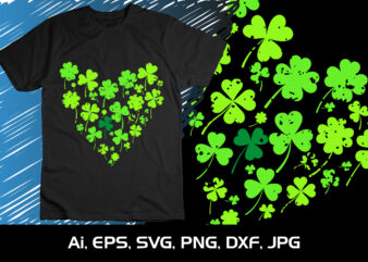 Love Patrick Day Gnomes Shirt, St. Patrick’s Day, Shirt Print Template, Shenanigans Irish Shirt, 17 march, 4 leaf clover t shirt vector graphic