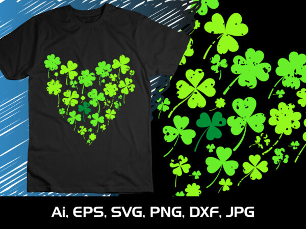 Love patrick day gnomes shirt, st. patrick’s day, shirt print template, shenanigans irish shirt, 17 march, 4 leaf clover t shirt vector graphic